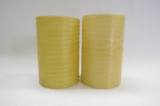 Two spun fibre shade for Shatterline lamps, 15.5cm and 16.5cm high