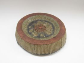 BERNARD ROOKE (b.1938): A studio pottery shallow dish, 25cm diameter
