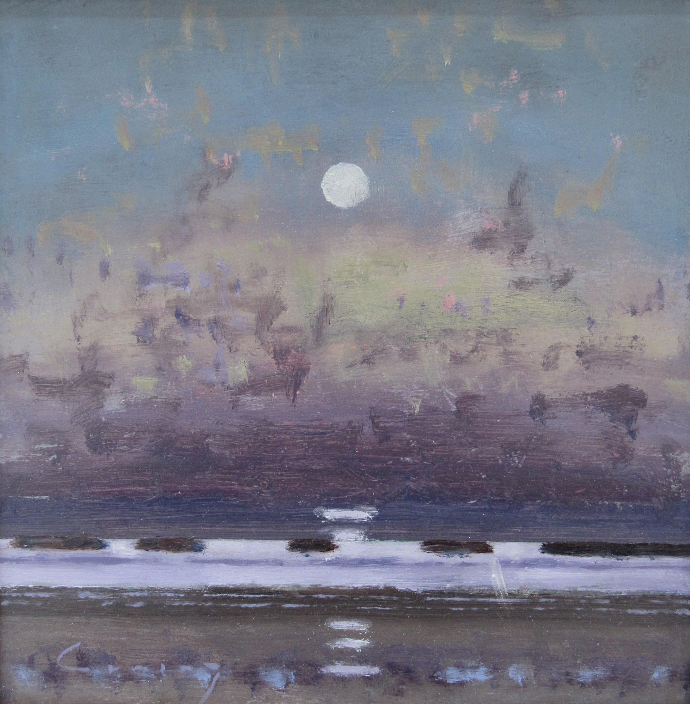 FRED CUMING RA (1930-2022) (ARR): A framed oil on board, "Moon Over Camber". Signed bottom left. - Image 2 of 6