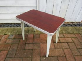 Ernest Race for Ernest Race Furniture - A 'BA' small occasional table with walnut inset top. 46.
