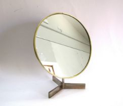 A Durlston adjustable dressing table mirror on tripod base. 43cm high