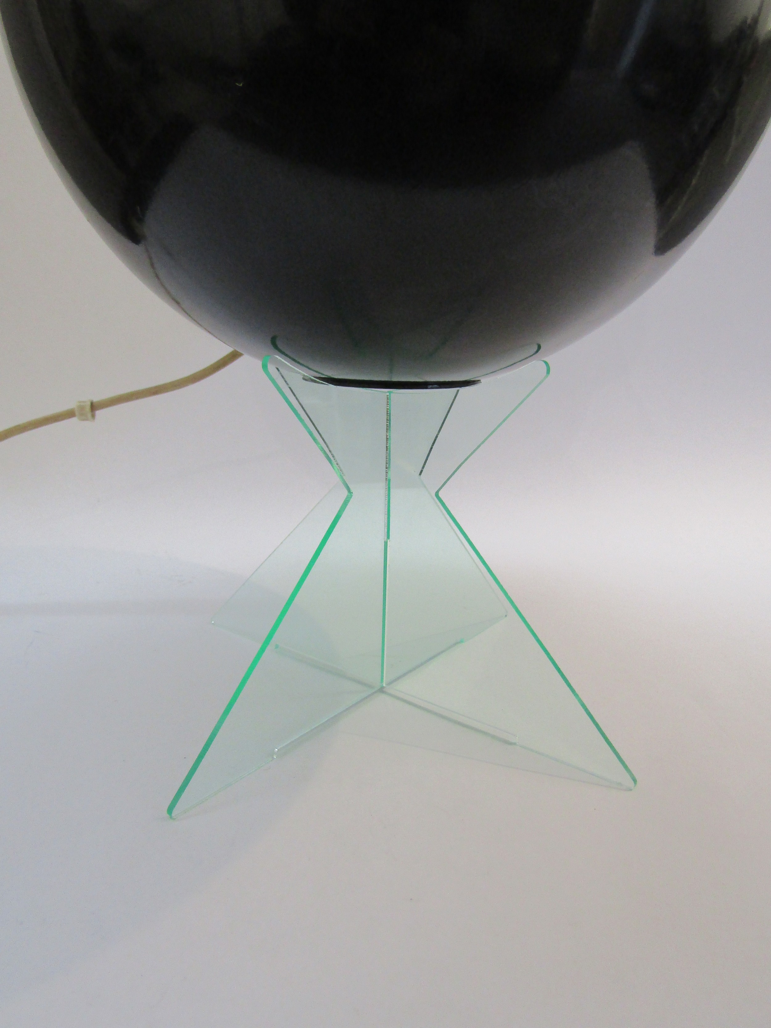 A 1970's Crestworthy Galaxy fibre optic lamp with smoked perspex dome shade and base and clear - Image 2 of 4