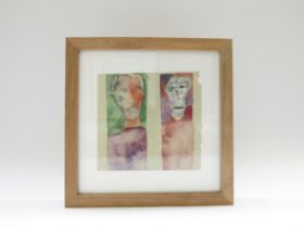 MICHAEL REES (b.1962) A framed original watercolour painting titled “Two sides” signed lower left.