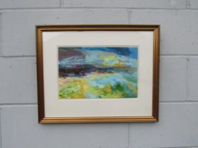 MARY LORD (b.1931) A framed original abstract landscape painting signed lower right and titled “