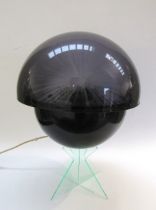 A 1970's Crestworthy Galaxy fibre optic lamp with smoked perspex dome shade and base and clear