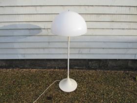 A Louis Poulsen 'Panthella' standard lamp in white, designed by Verner Panton c1970's. 129cm high