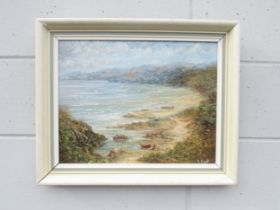 MARY E. KNIGHT (Irish artist) A framed original oil on board painting “Donegal scene”, signed to