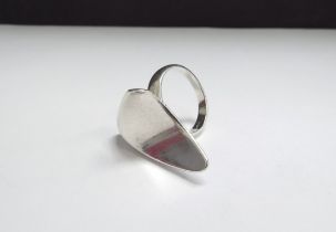 A Georg Jensen silver ring by Henning Koppel #120. Size N, 13.1g, boxed