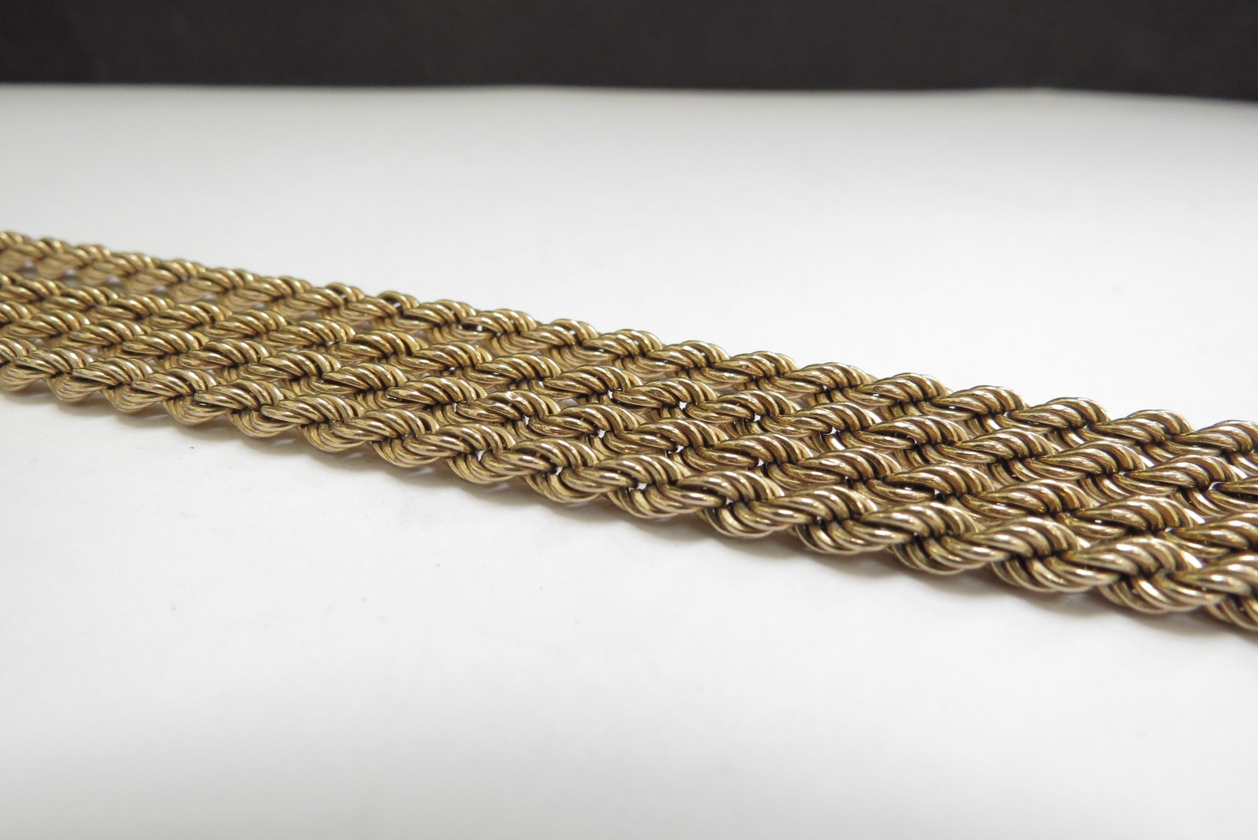 A 9ct gold rope twist necklace, 78cm long, 12.4g - Image 2 of 2