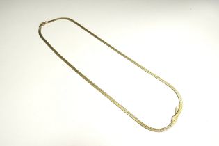 A 9ct gold snake link necklace, 42cm long, 4.2g
