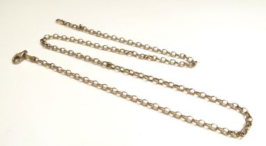 A 9ct gold belcher link necklace, 46cm long, 6.4g