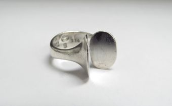 A Georg Jensen silver ring by Bent Gabrielsen #174. Size J, 8.2g