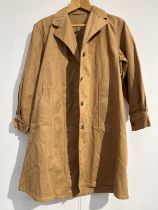 A WWII Women's Land Army (W.L.A.) coat (overalls coats drill), size large, dated 1944