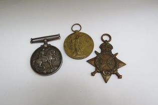 A WWI 1915 star trio, the star named to S.B.C.267 H. HICKS BOY. CK. R.N.R., the war and victory