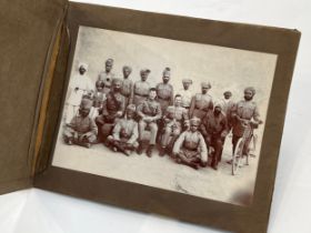 An album containing six photographs depicting officers based in India in the early 20th Century