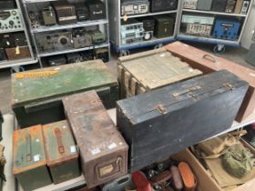 A quantity of ammo boxes and trunks (7)