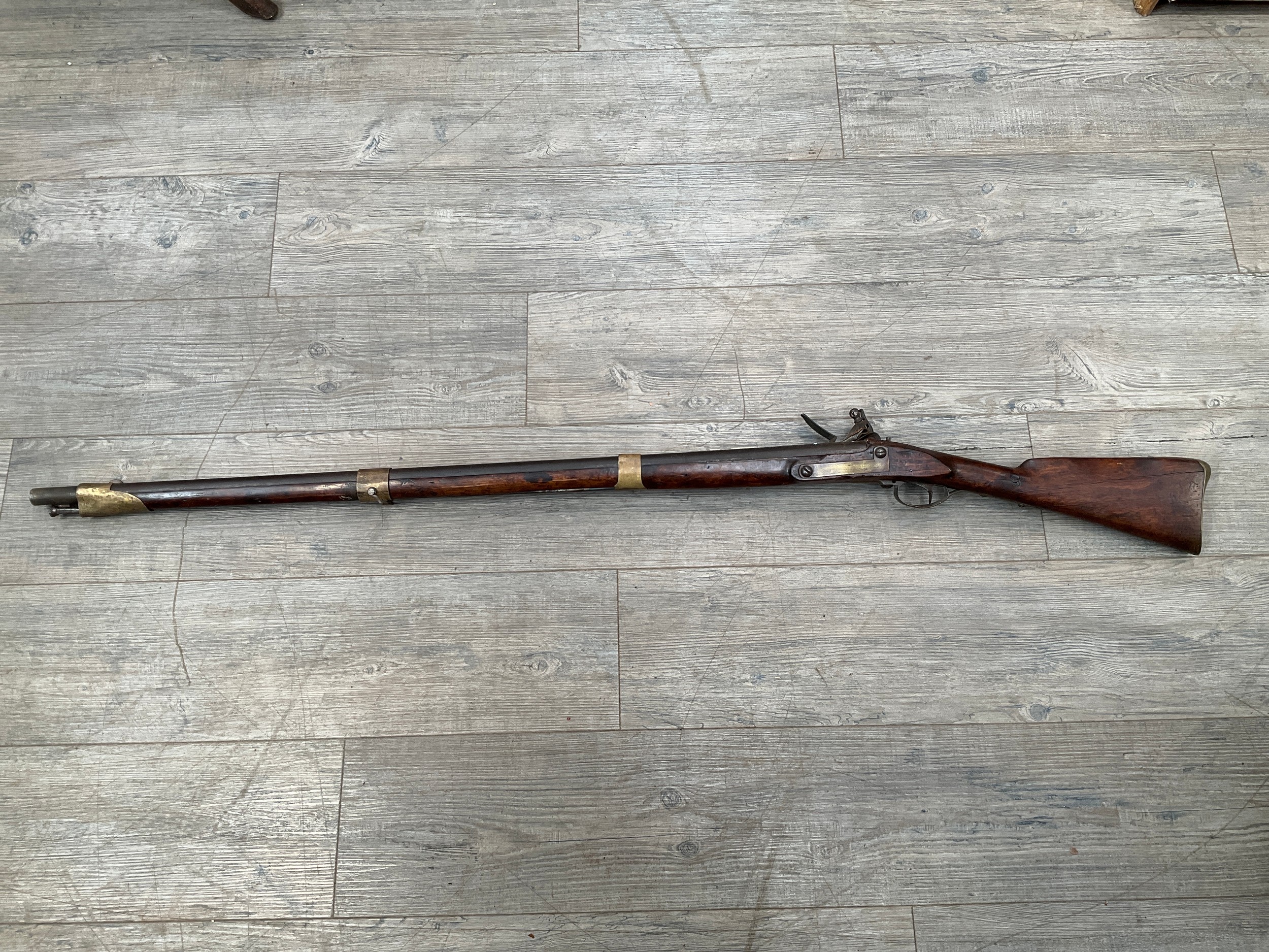 An 18th Century and later Continental flintlock musket. No license required - Image 3 of 3