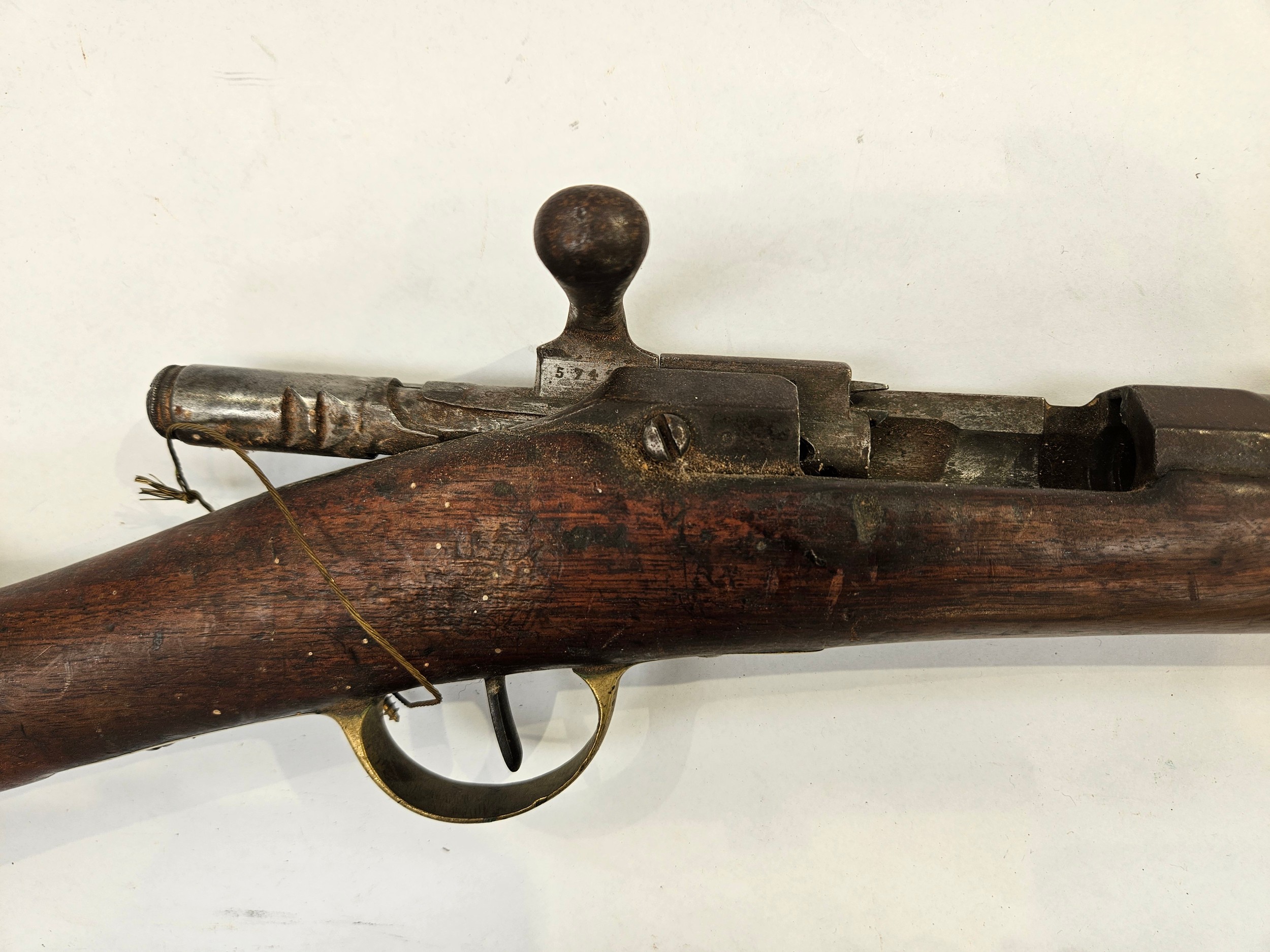 A Fusil Gras mle 1874 rifle, 11x59mmR Gras calibre, obsolete calibre. No license required - Image 6 of 8