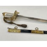 A Royal Naval officer's sword by Gieve Matthew’s / Wilkinson, painted textured grip, George crown to