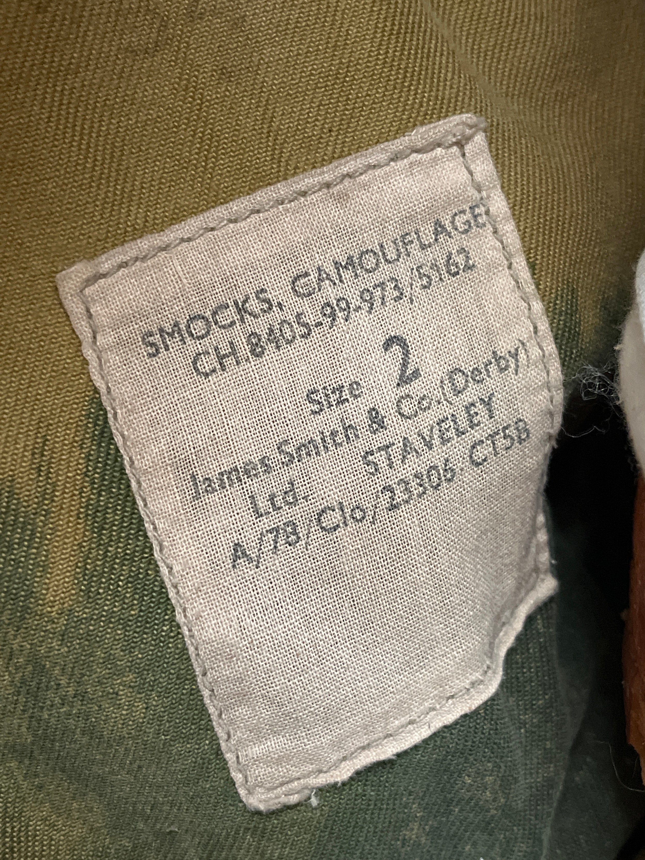 A post-war British Airborne Denison camouflage smock, size 2, full zip, the label marked ch.8405- - Image 3 of 3