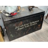 A Royal Scots Fusiliers Army and Navy shipping trunk, zinc lined, marked D. Crichley-Salmonson.