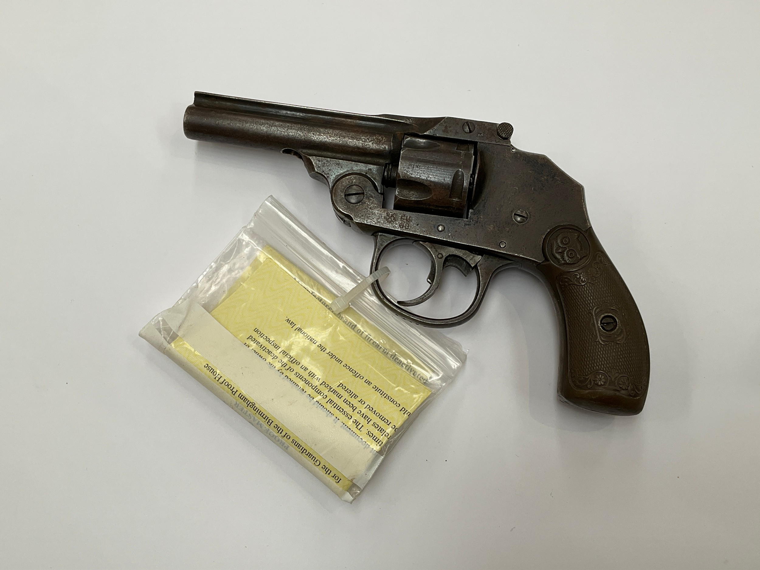 A circa 1890 Iver Johnson .32 cal pocket revolver, deactivated with current certificate. No - Image 2 of 2