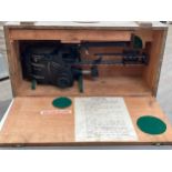 A WWII Air Ministry course setting bomb sight Mk IX A, cased