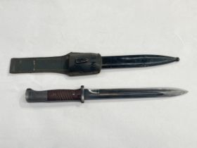 A Third Reich era German K98 Mauser bayonet, Waffen stamped and with 41 crs and 1391 over s