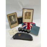 A quantity of mixed RAF related items including dials, logbook (empty), Bible and scarce Pratt &