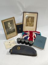 A quantity of mixed RAF related items including dials, logbook (empty), Bible and scarce Pratt &