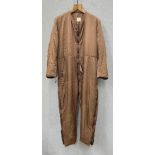 A WWII cold weather flying suit, size 3, label no. 22C/854 no. 7278