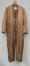 A WWII cold weather flying suit, size 3, label no. 22C/854 no. 7278