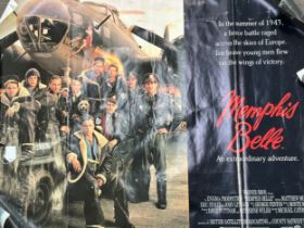 A Memphis Belle (1990) movie quad poster together with a 491st Bomb Group poster signed by crew