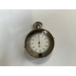 A WWI era German stopwatch thought to be for U-Boat torpedo timing, enamelled face with numbered