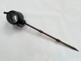 A WWII British signalling lamp mounted on spike, thought to be MTB/MGB