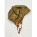 A WWII USAAF A-9 Cloth flying helmet