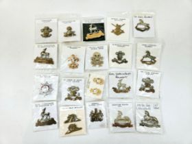 A quantity of British military badges including Royal Warwickshire 3rd Birmingham Battalion