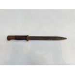 A WWII German Mauser K98 bayonet in relic condition