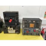 Four pieces of aviation equipment: Signal Corps Radio Receiver and Transmitter BC-800-A, part