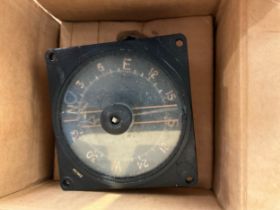 A WWII RAF Air Ministry Compass Pilot's Repeater Indicator, serial No. 296/44, original box