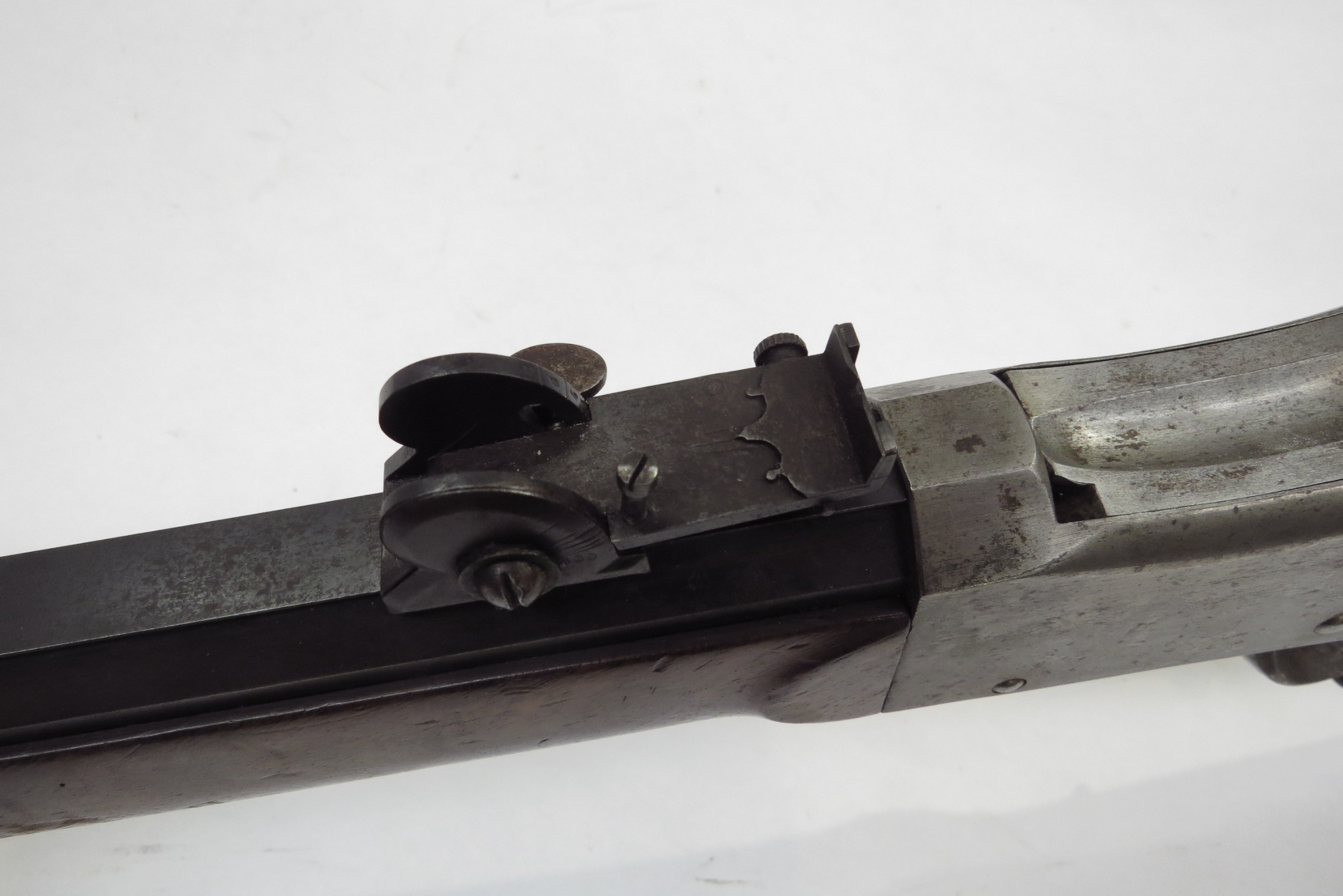 A late 19th Century Swiss Martini action obsolete calibre 7.5 x 53 rimless cartridge target rifle, - Image 7 of 8