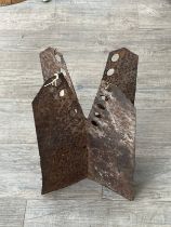A set of bomb fins, reputedly German WWII 50kg and found in a barn in Kent