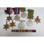 A collection of 10 WWII medals including Italy, Burma and Africa stars