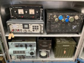 Various equipment including Control Indicator, US Oscillator, 1961 dated Receiver Type B40 and