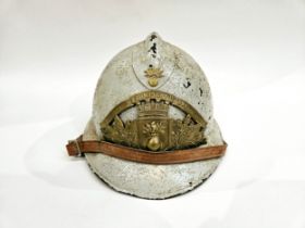 A 1930s French infantryman's Adrian helmet