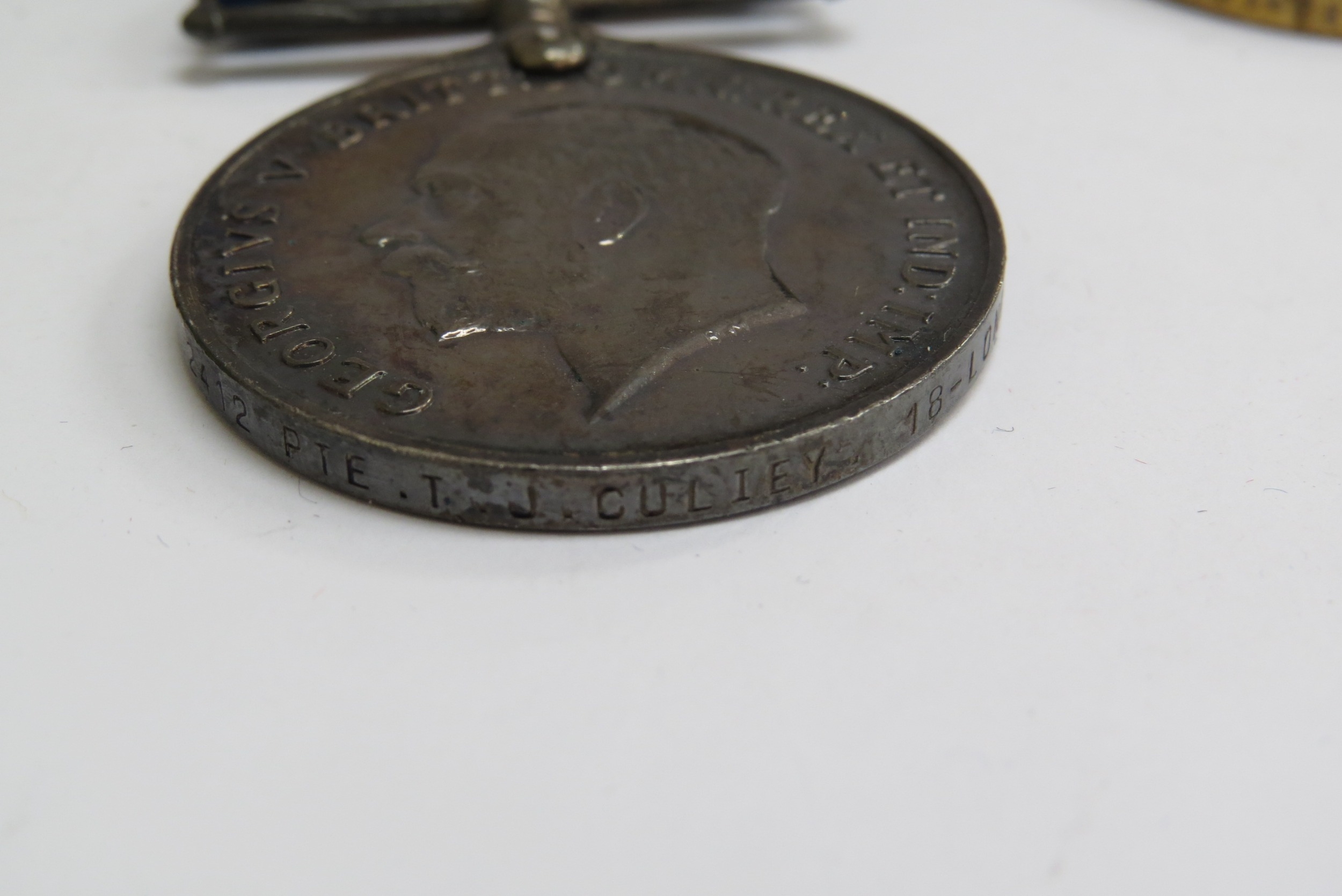 A WWI 1915 star medal trio named to 2412 PTE. T.J. CULLEY 18-LOND. R., together with a WWII War - Image 3 of 3