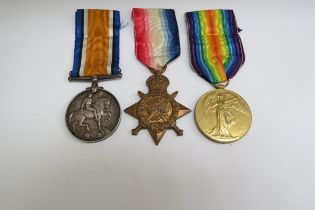 A WWI 1914 Star trio named to 386472 SPR. H. BROWN RE