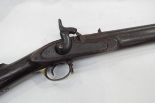 An Enfield two band smooth bore musket with 1862 Enfield lock with VR and crown. No license required