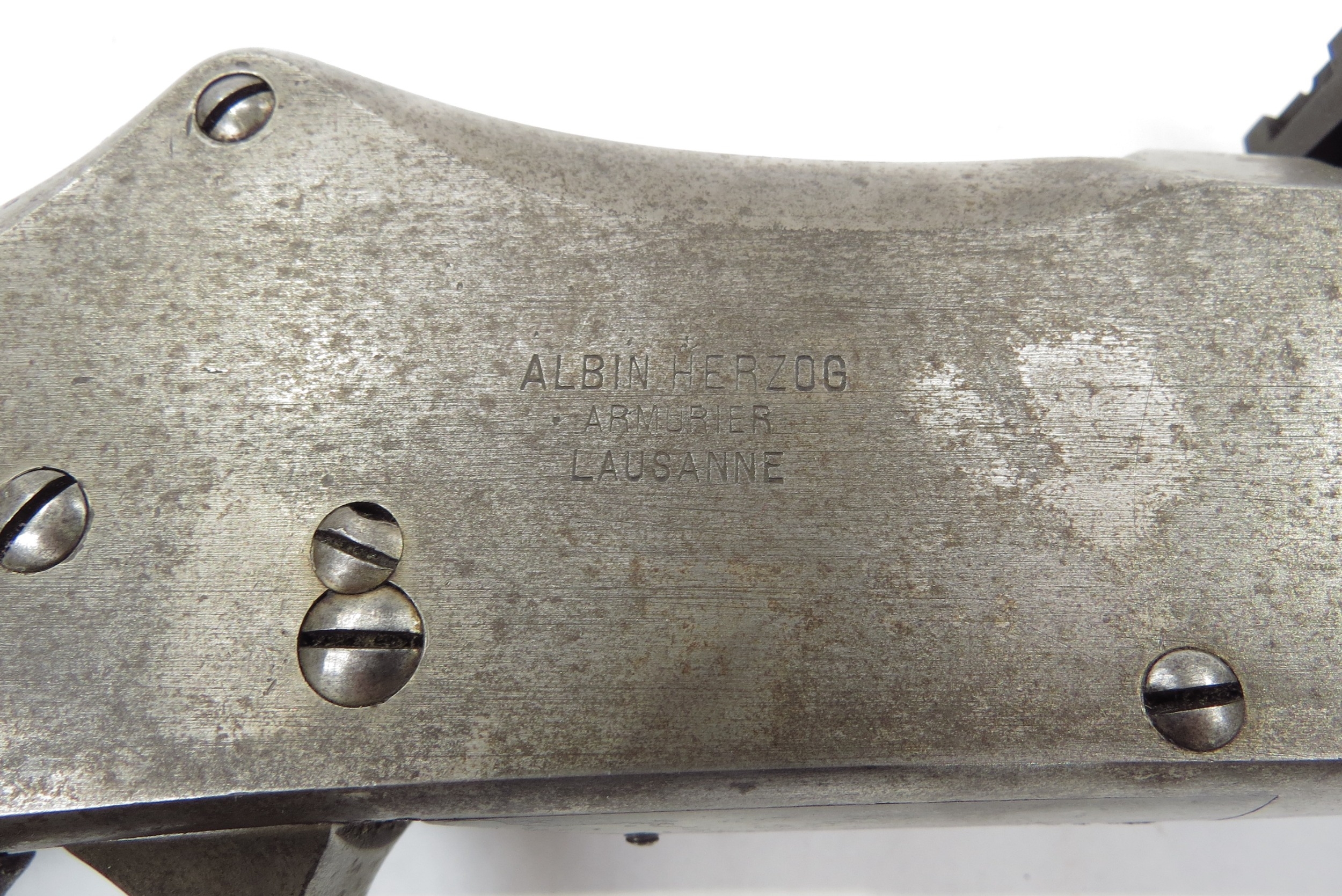 A late 19th Century Swiss Martini action obsolete calibre 7.5 x 53 rimless cartridge target rifle, - Image 2 of 8