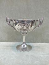 A Mappin & Webb silver twin handled trophy "Royal Punjab Rifle Association 1st Prize October 1913